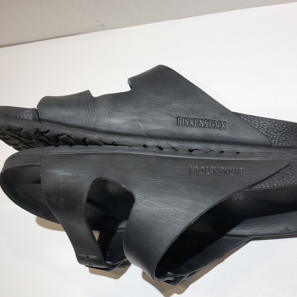 Men’s Black Rubber Birkenstock Sandals, Size 44 - Picture 7 of 8